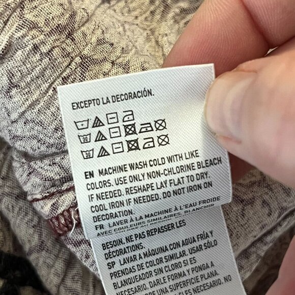 American‎ Eagle Outfitters Boho Romper Mauve Black Cotton Blend Medium - Picture 5 of 8